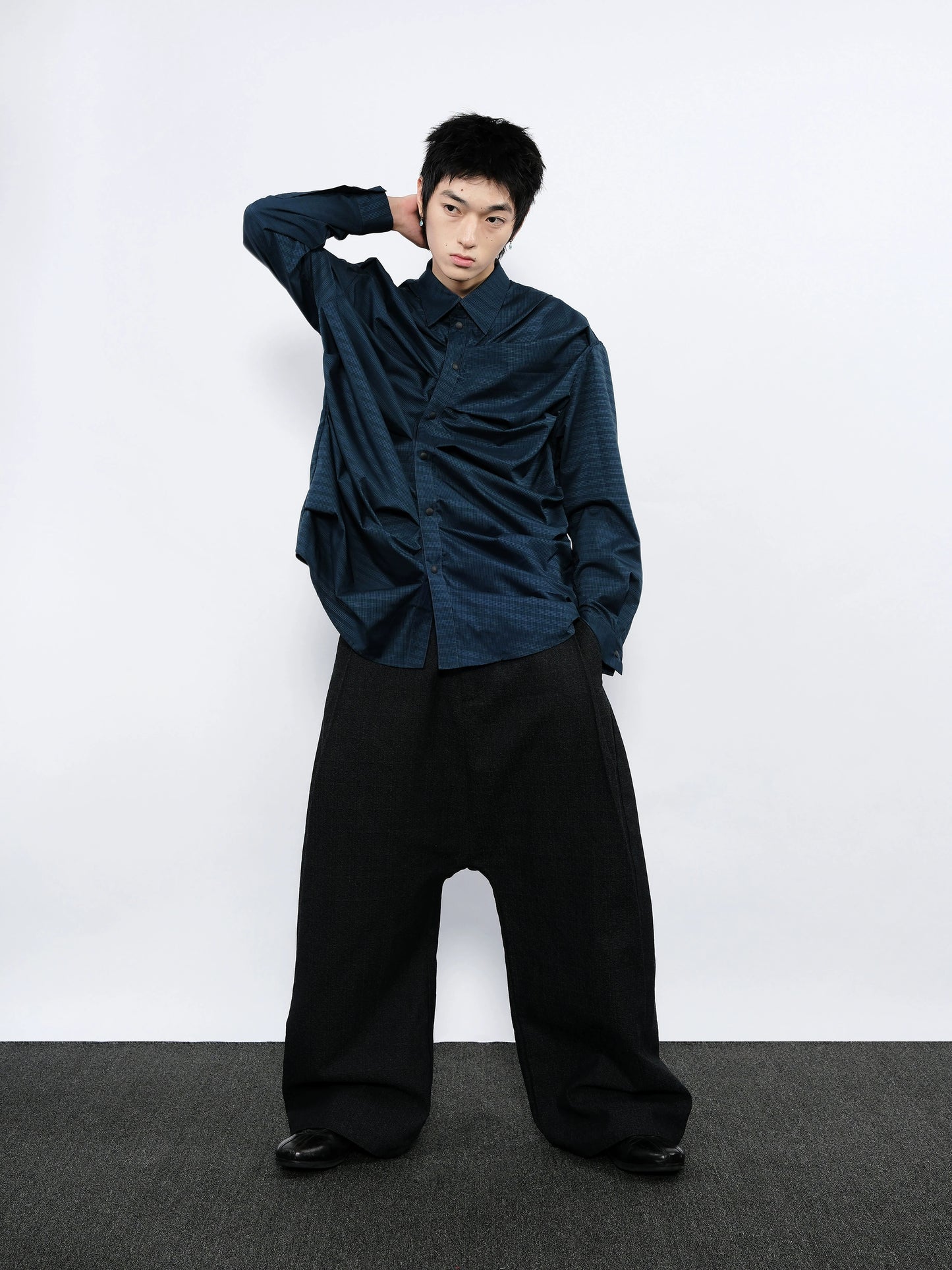 Pleated Long Sleeve Shirt