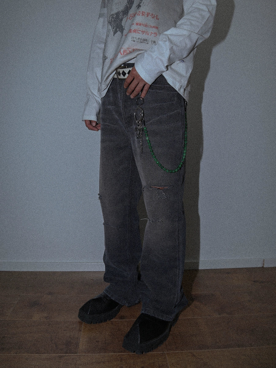 Washed Bootcut Jeans