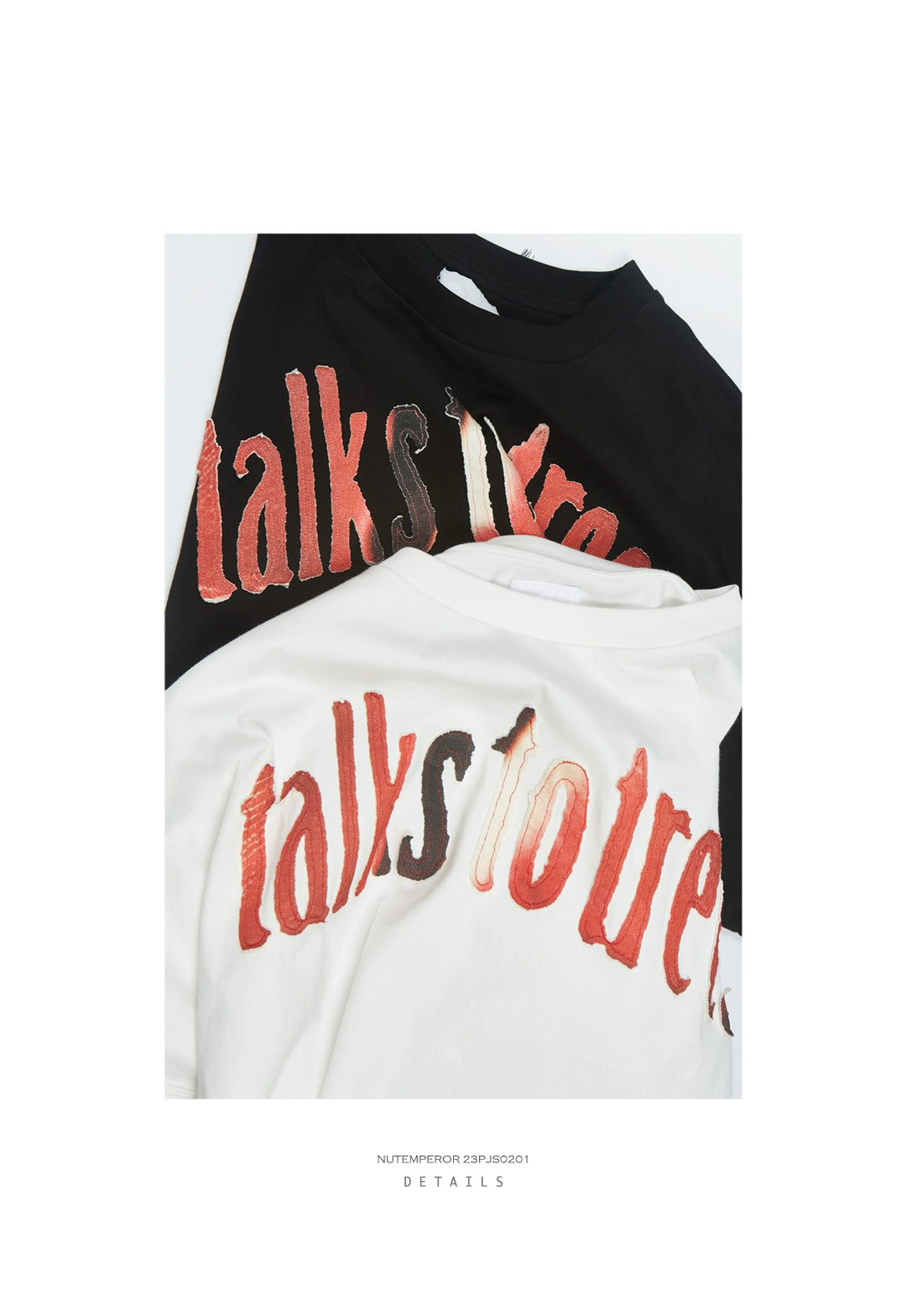 talks to trees' embroidered short sleeve T-shirt