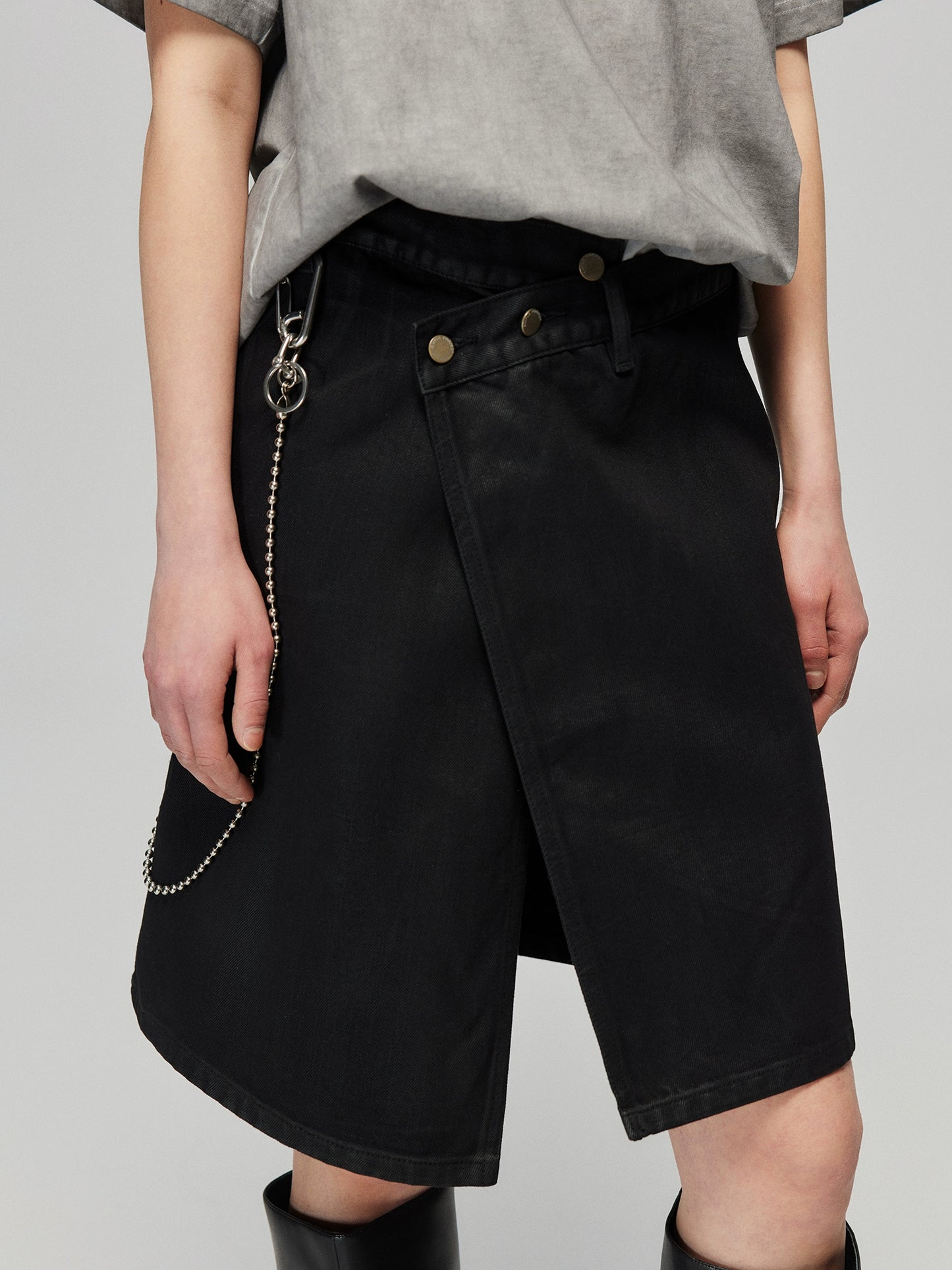 Vintage Black Denim Skirt
