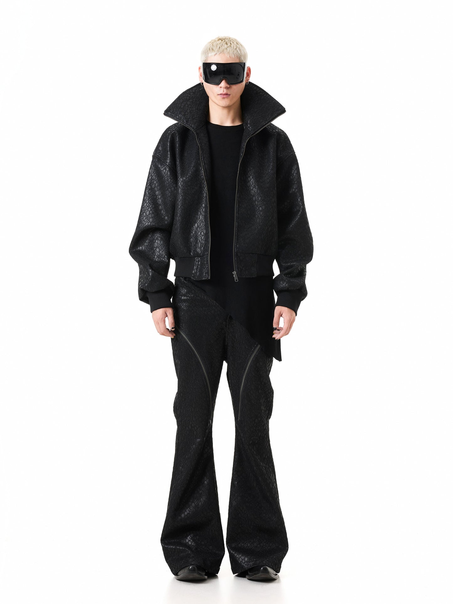 Vampire Stand Collar Lace Zip Jacket