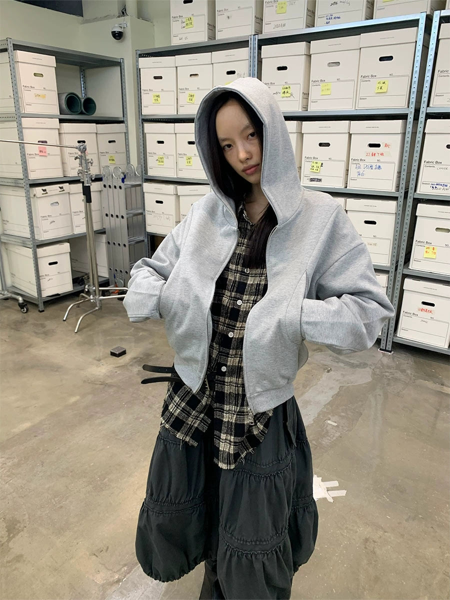 Teardrop Pocket Zip Up Hoodie