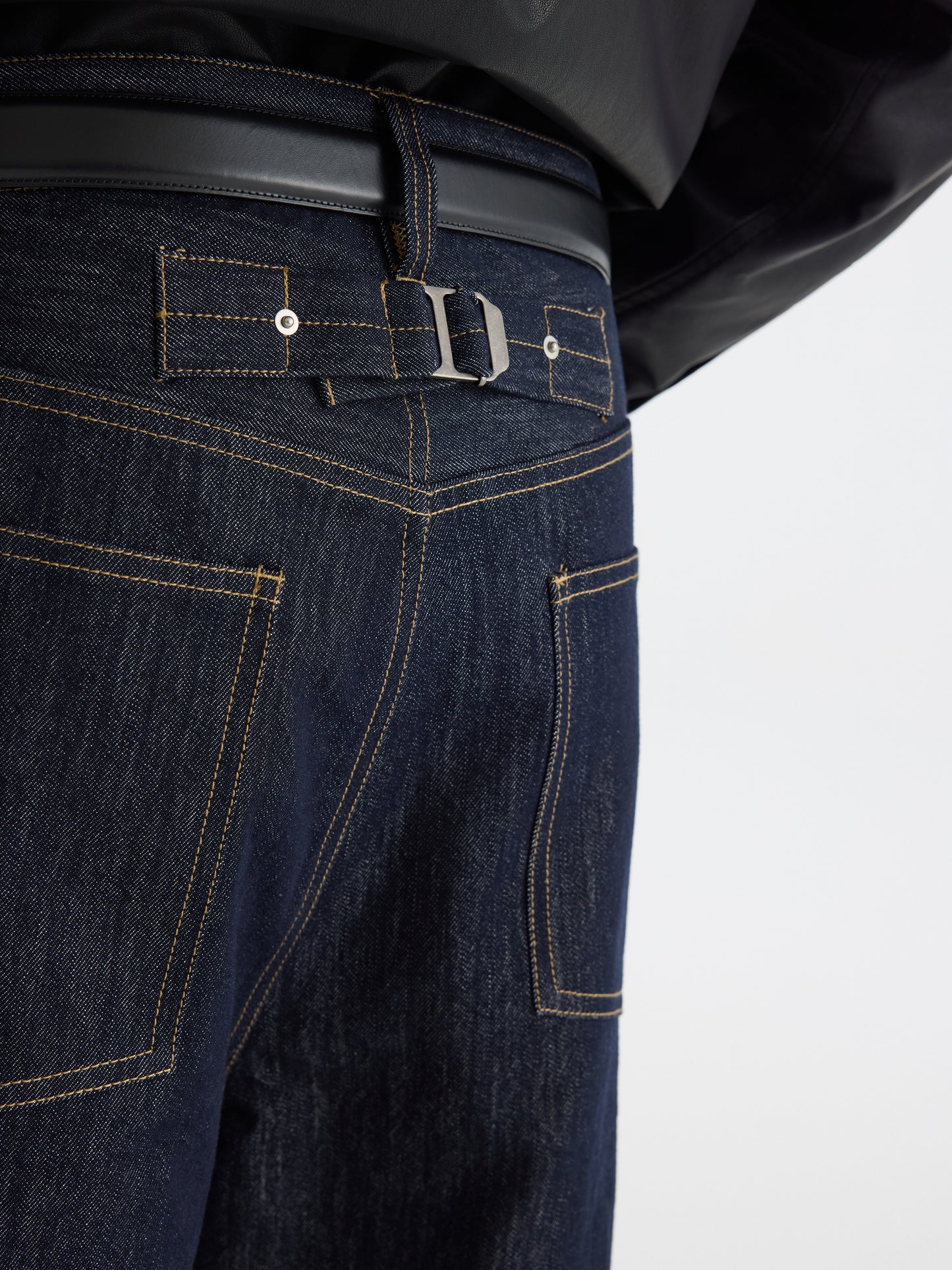 Japanese button-down straight jeans
