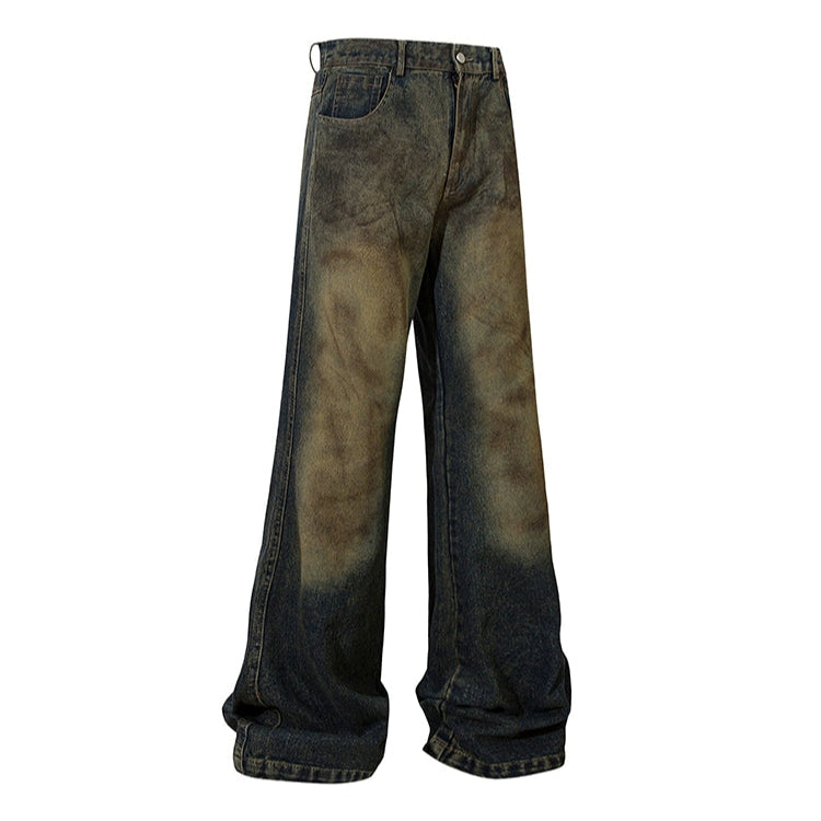 bootcut distressed long jeans