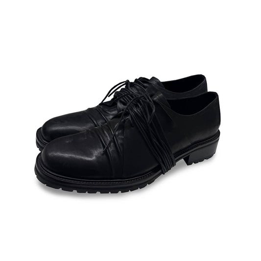 Belted Derby Leather Shoes