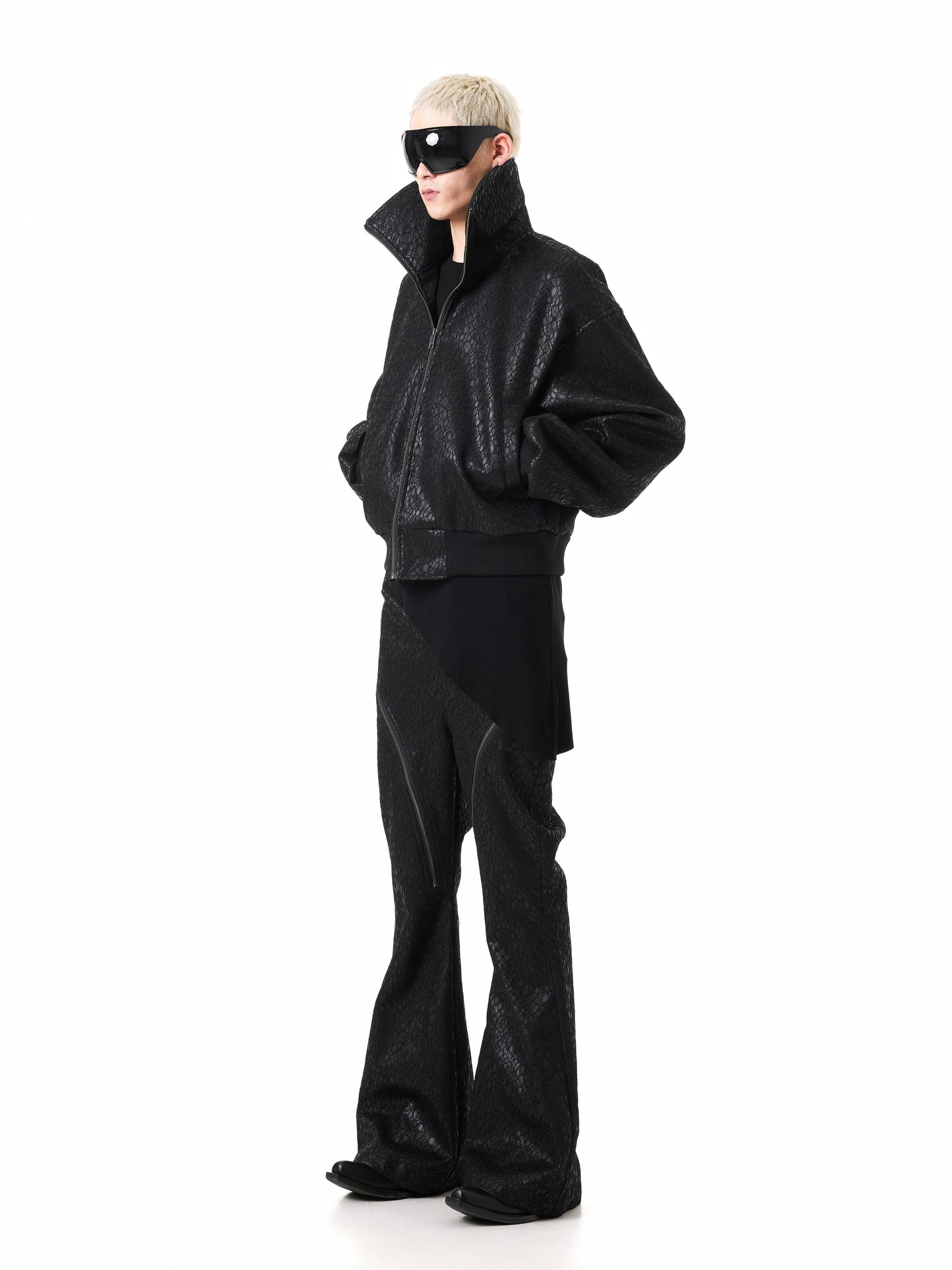 Vampire Stand Collar Lace Zip Jacket