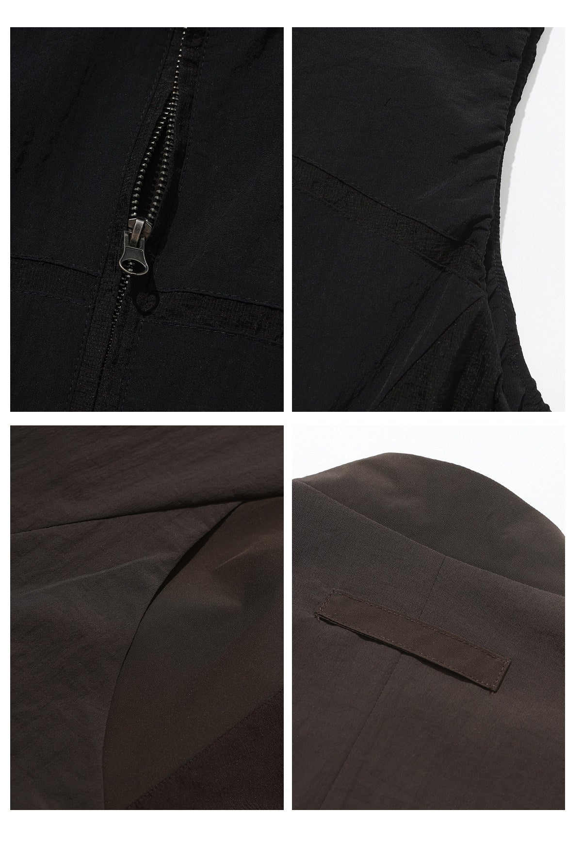 Panelled Stand-Collar Vest