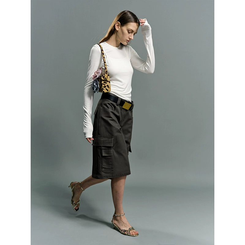 Cargo cropped shorts