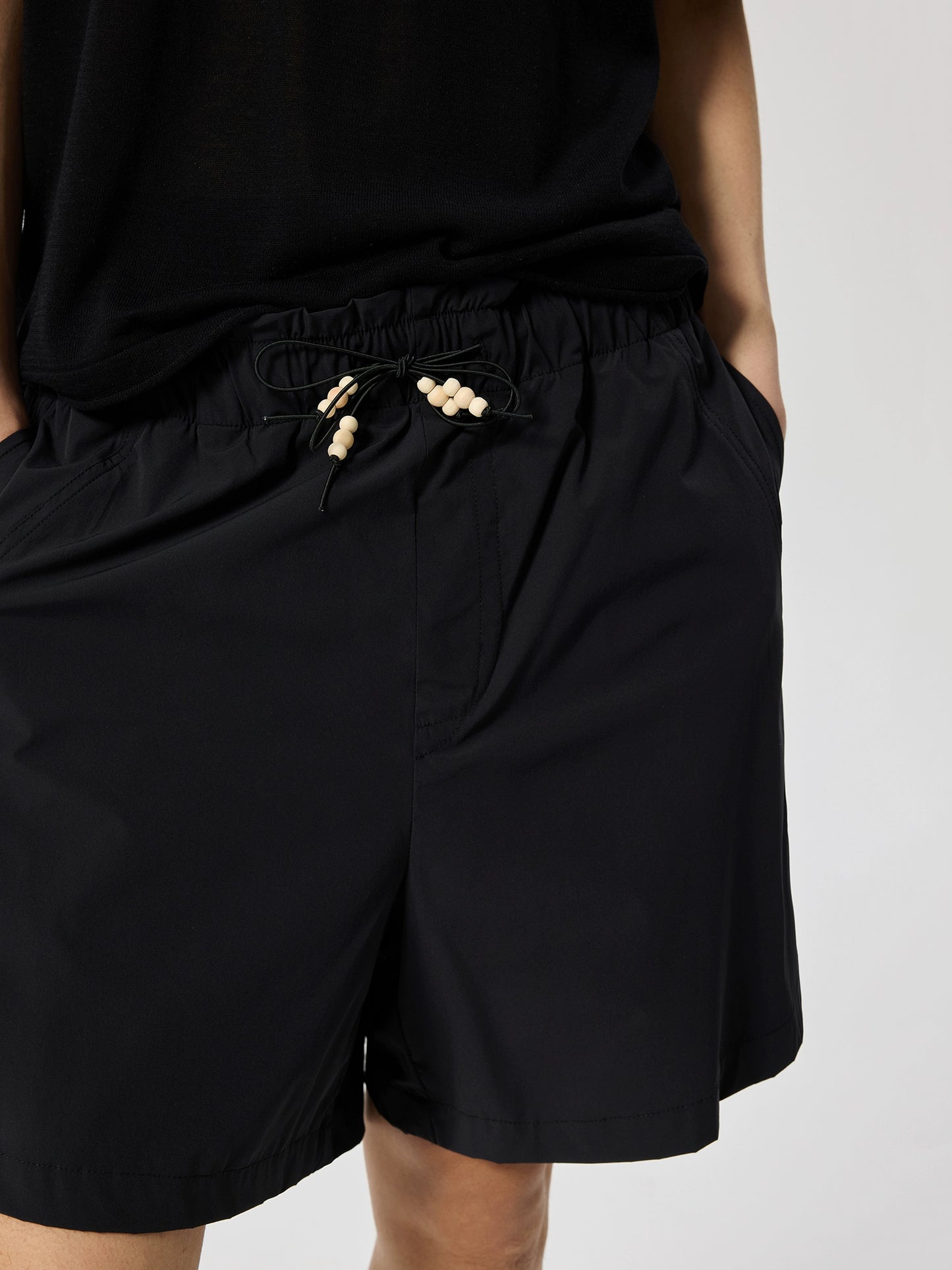 Pleated quick-dry shorts