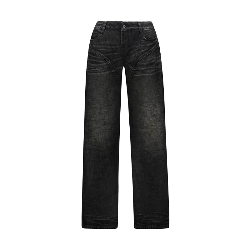 Distressed Dirty Wash Jeans