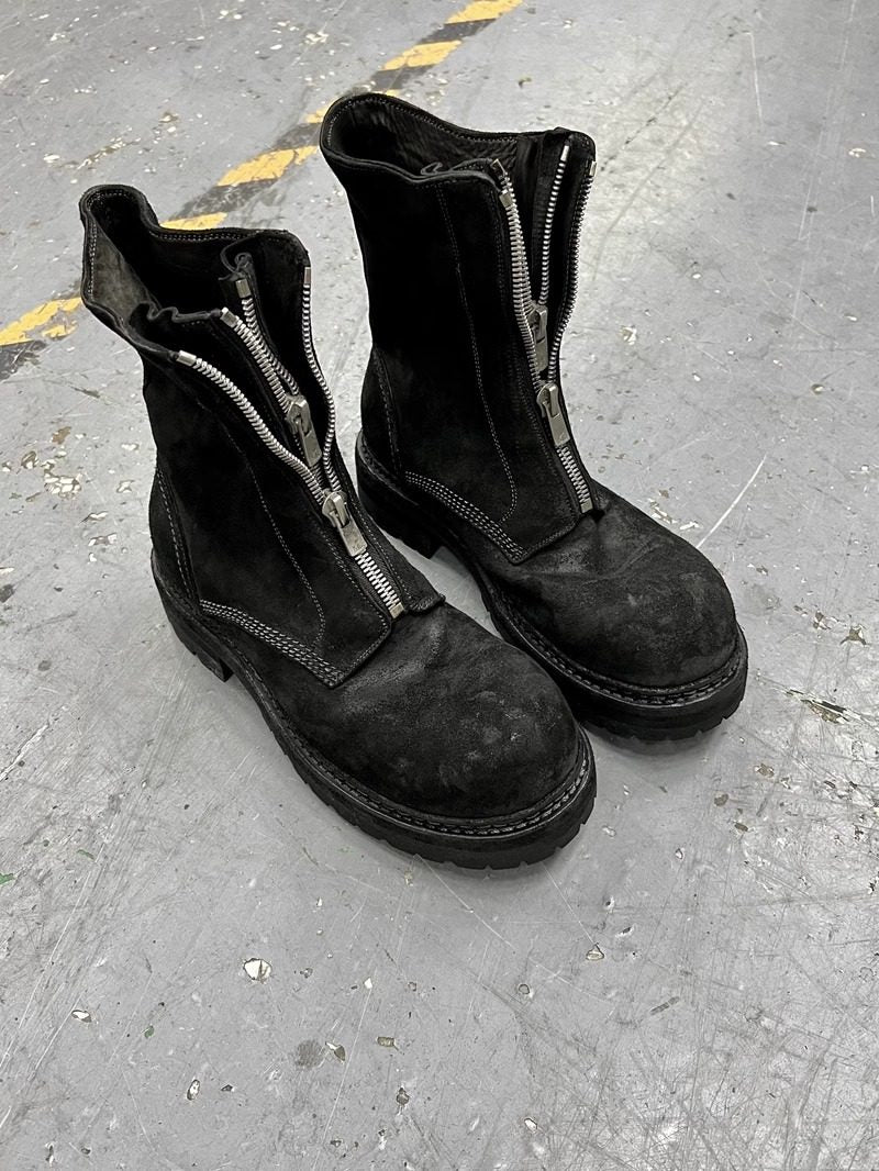 Double zipper Goodyear knight boots