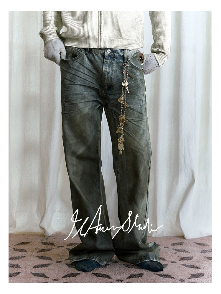 Heavy Oil Stained Jeans