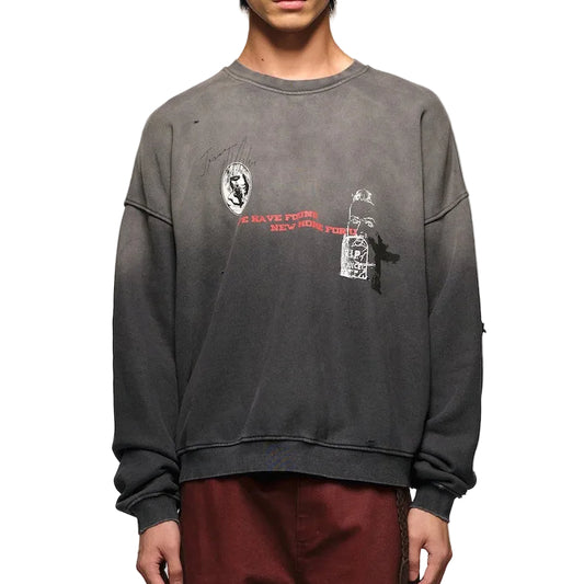 Double Tomb for 2* vintage short wide crew neck sweatshirt