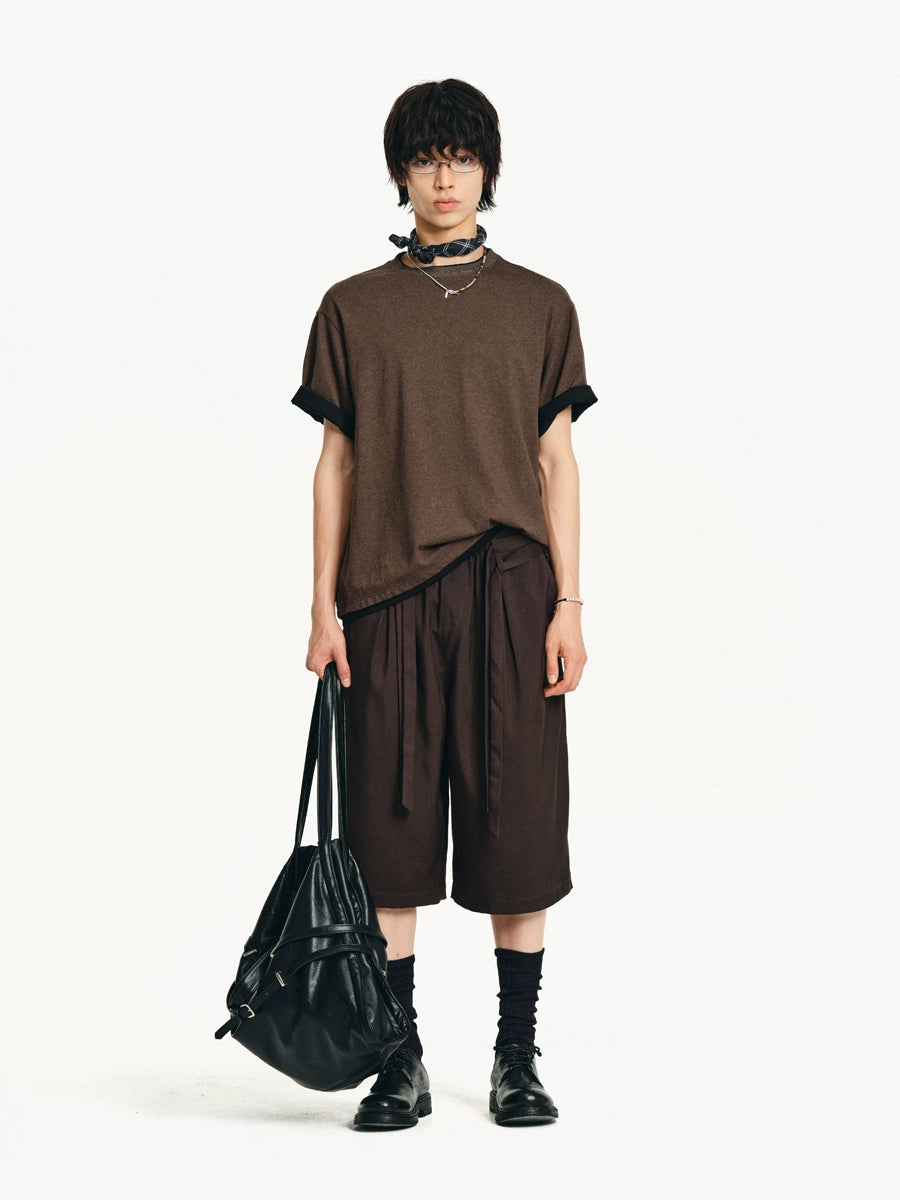 Quad pleated kendo shorts