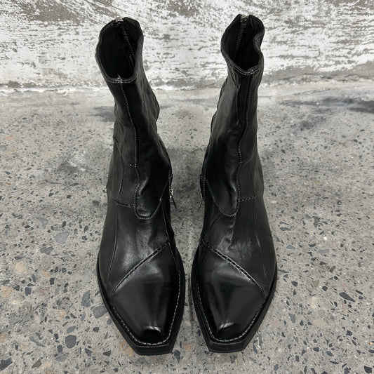 Kangaroo leather Chelsea leather boots