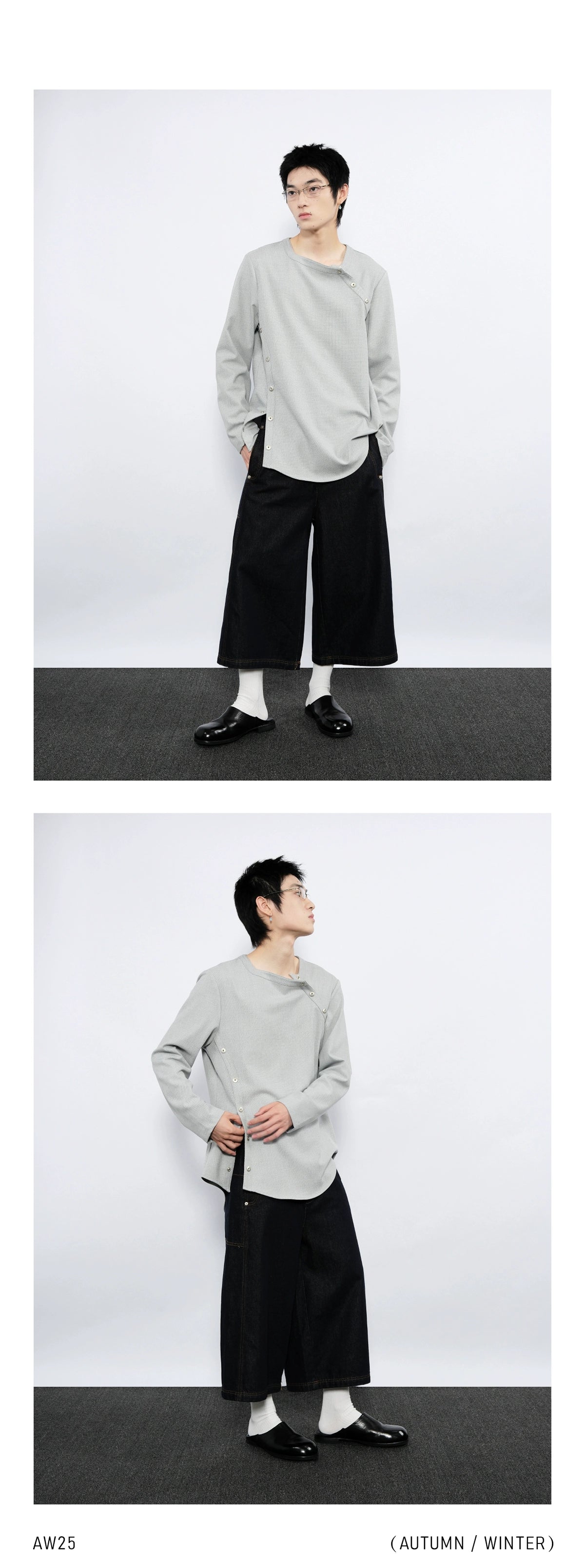 Pullover Diagonal Caftan Shirt
