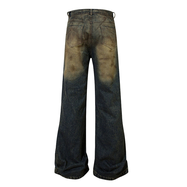 bootcut distressed long jeans