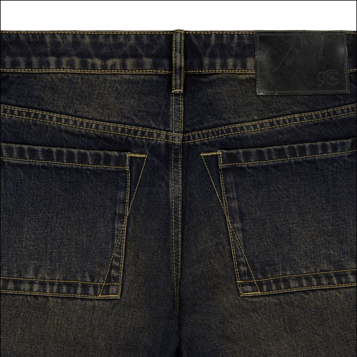Basic black distressed jeans