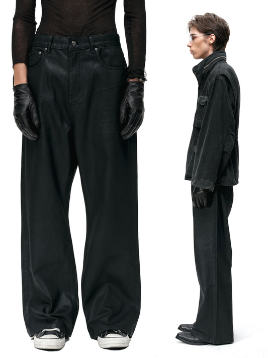 NIGHT RIDER Waxed Horn Jeans