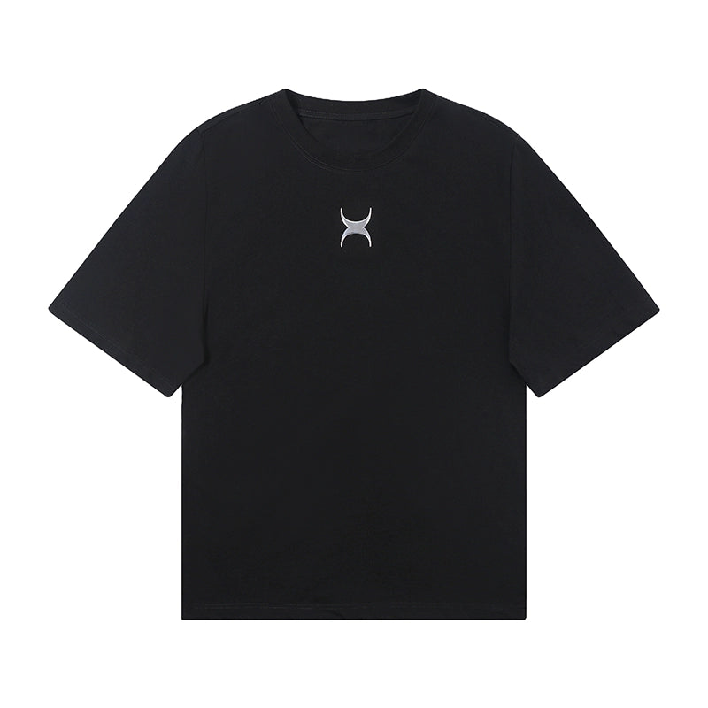 PATCHWORK crew neck short-sleeve T-shirt