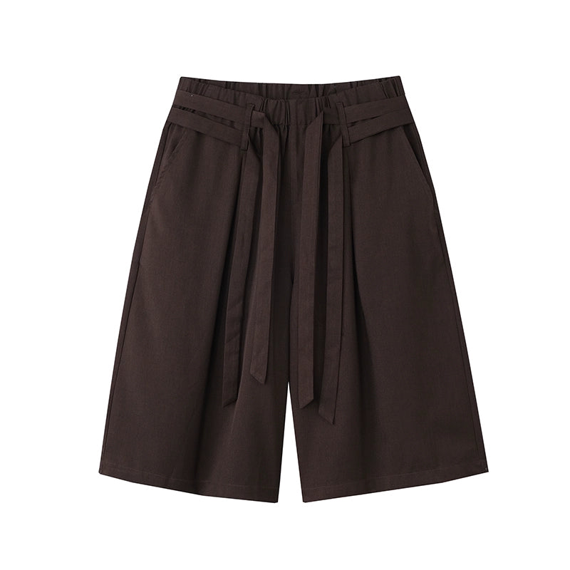 Quad pleated kendo shorts