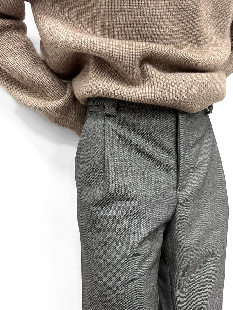 Draped Bootcut Suit Trouser