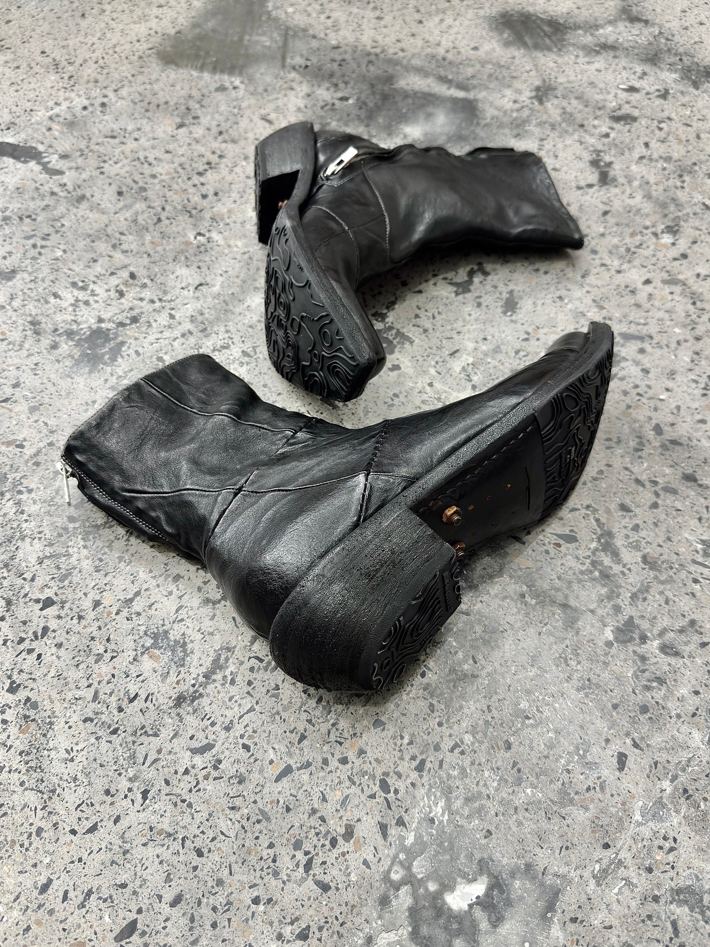 Kangaroo leather Chelsea leather boots
