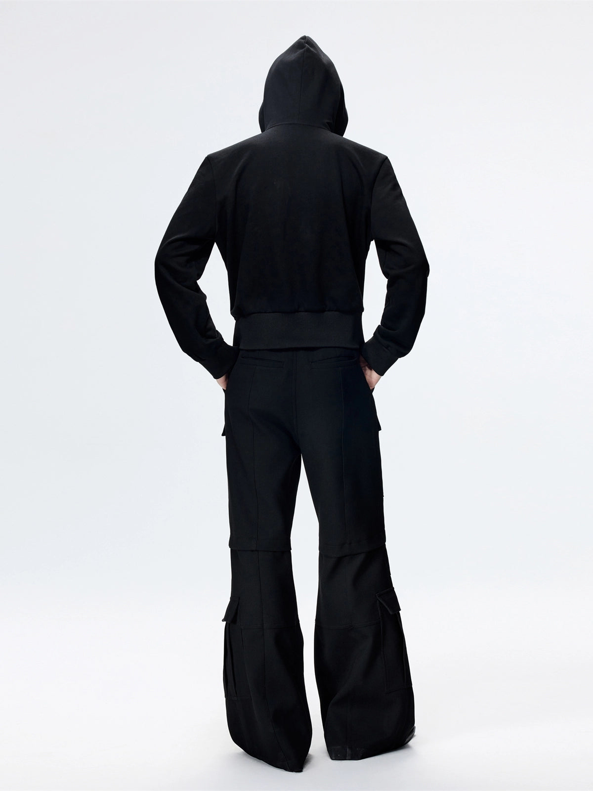 Black Versatile Slim Hoodie