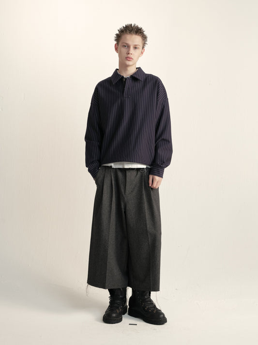 Loose double-layered polo shirt