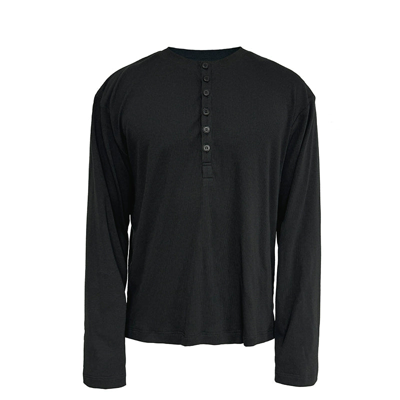 Henry Collar Long Sleeve T-shirt