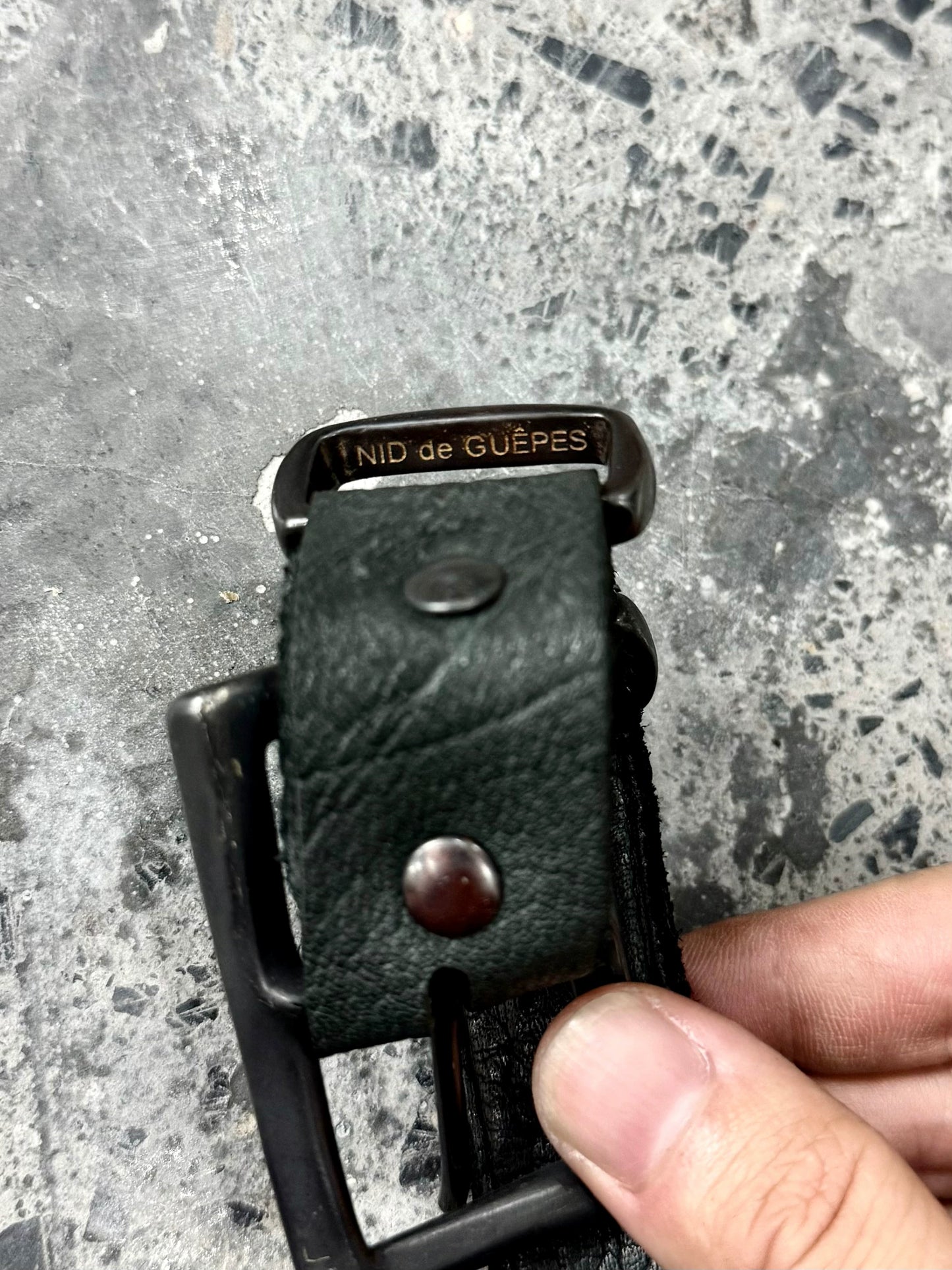 niddeguepes Vintage distressed copper buckle belt