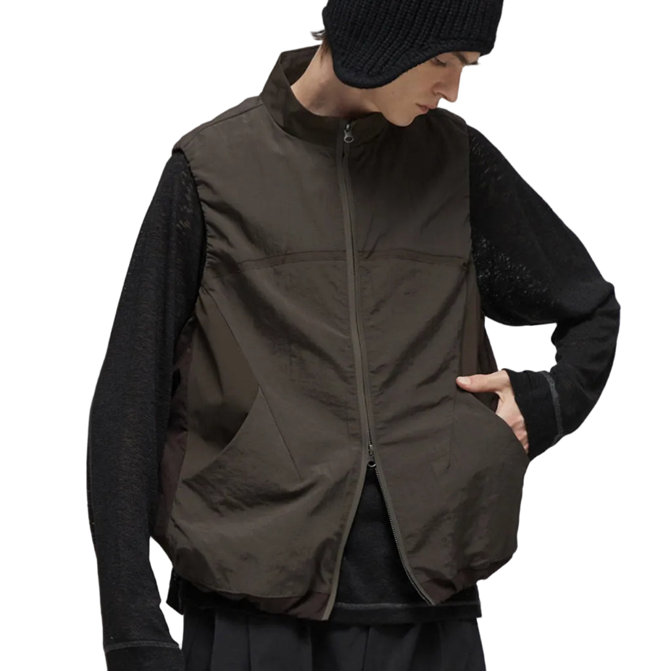 Panelled Stand-Collar Vest – Verist