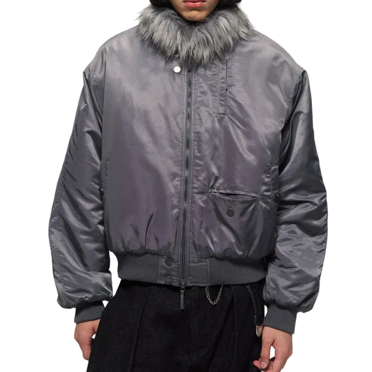 Fur Collar Padded MA-1 Bomber Jacket