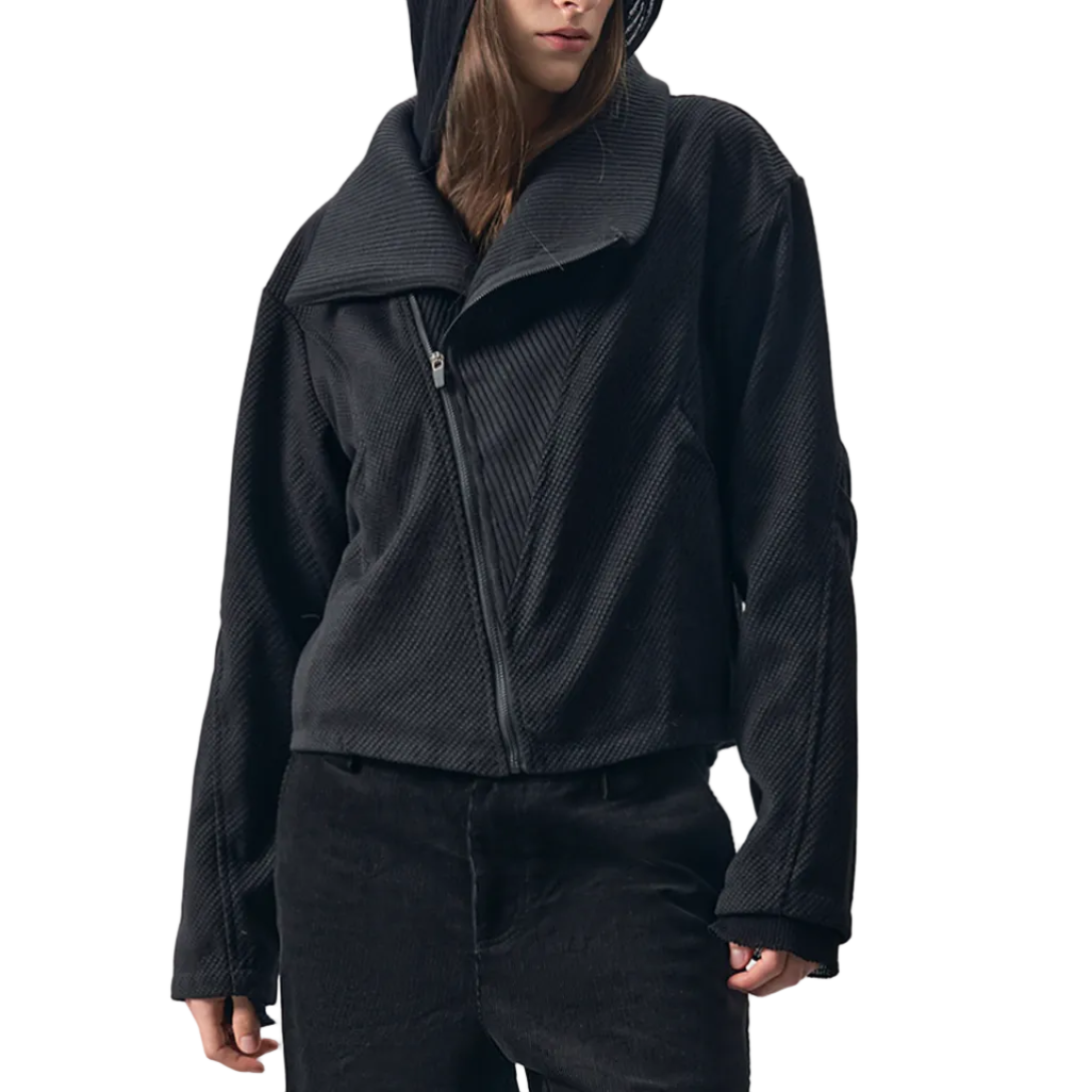 Bias cut'scropped jacket 変形ジャケットbevanup Bias cut's cropped jacket – Verist