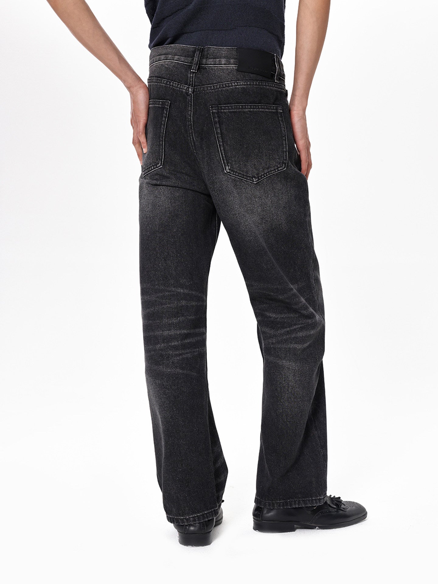 Vintage Grayscale Washed Jeans