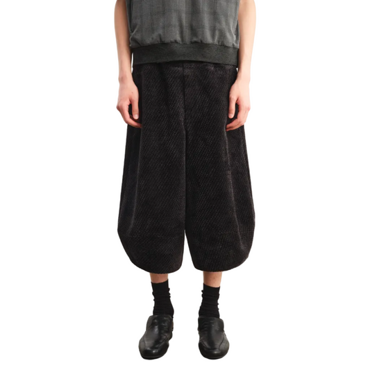 Layered velvet shorts