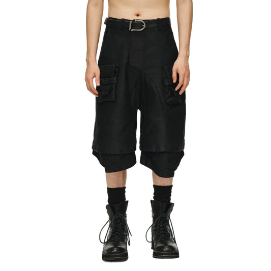 Swathe Pocket Double Layered Hem Shorts