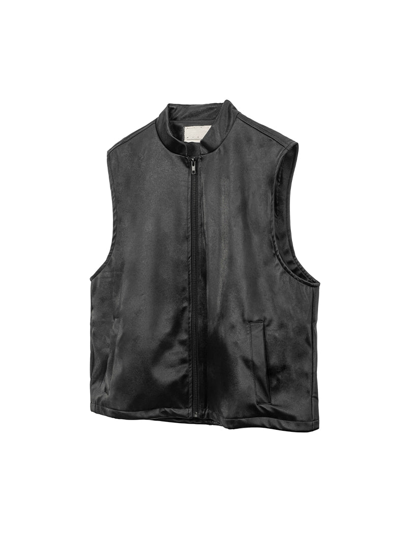 leather tailored backpack vest top
