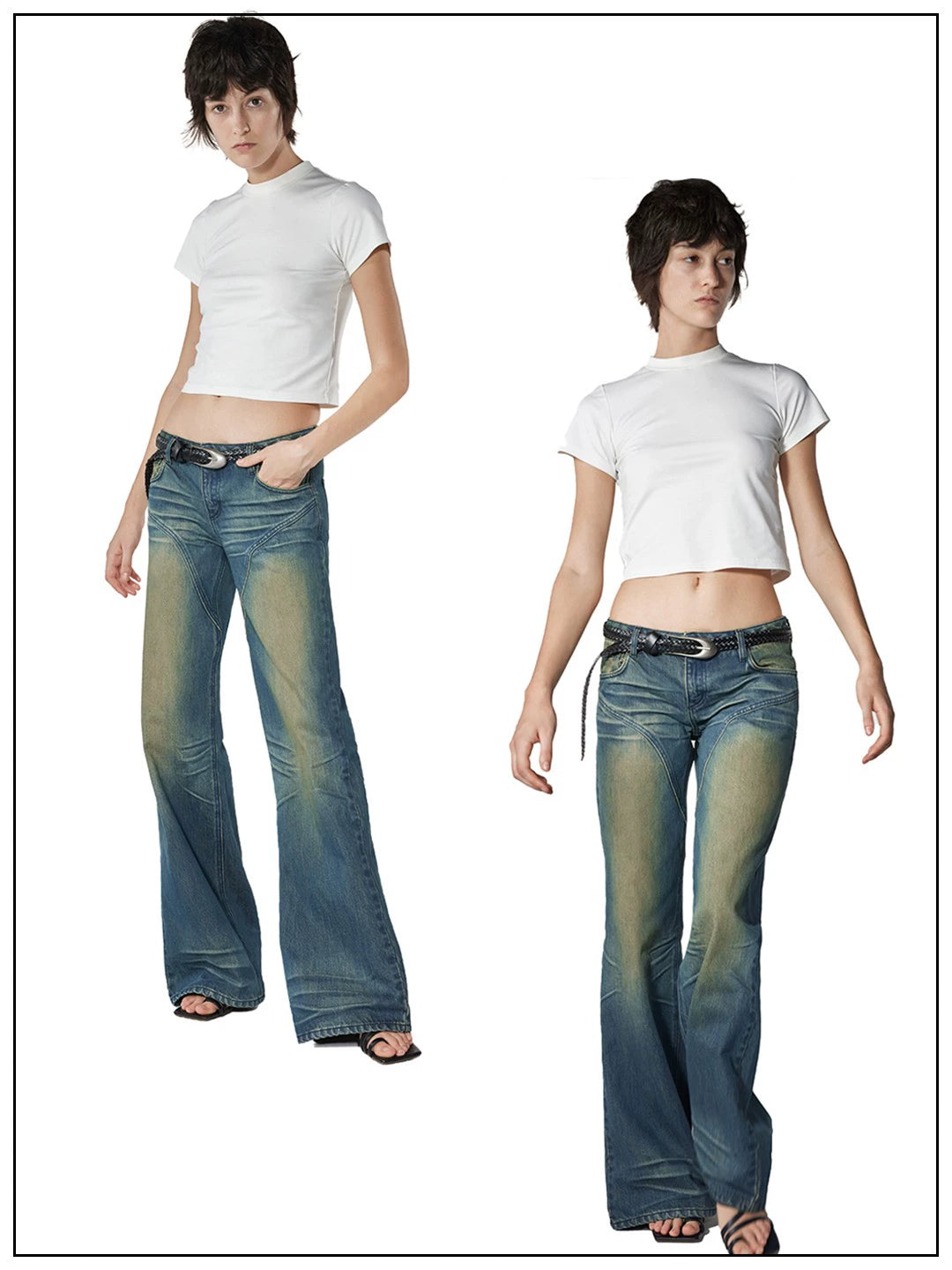 Distressed Dirty Wash Jeans