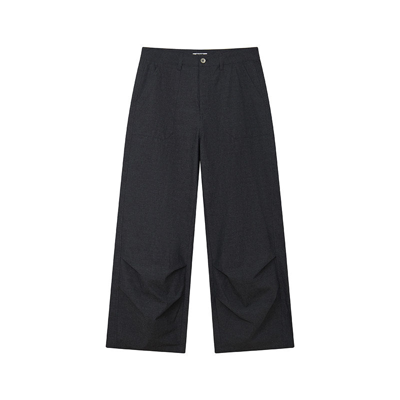 "Grayscale" suit pleated trousers