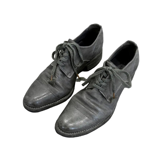 Washed craftsman derby leather shoes