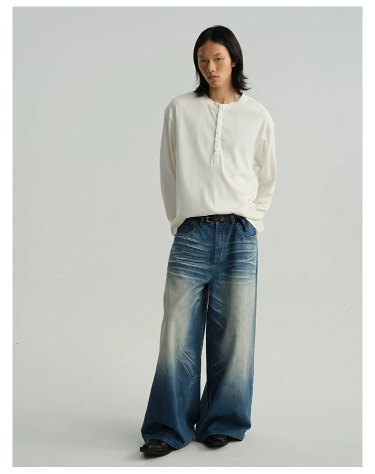 Henry Collar Long Sleeve T-shirt