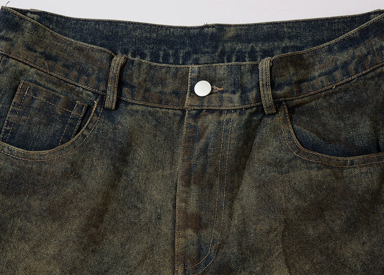 bootcut distressed long jeans