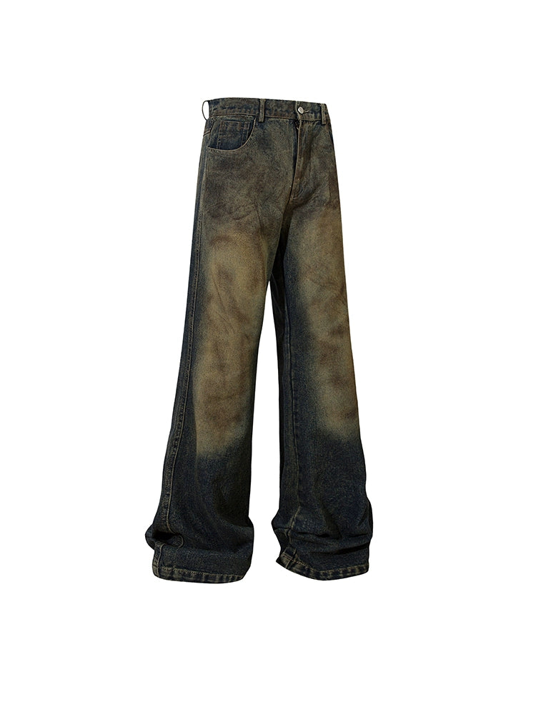 bootcut distressed long jeans
