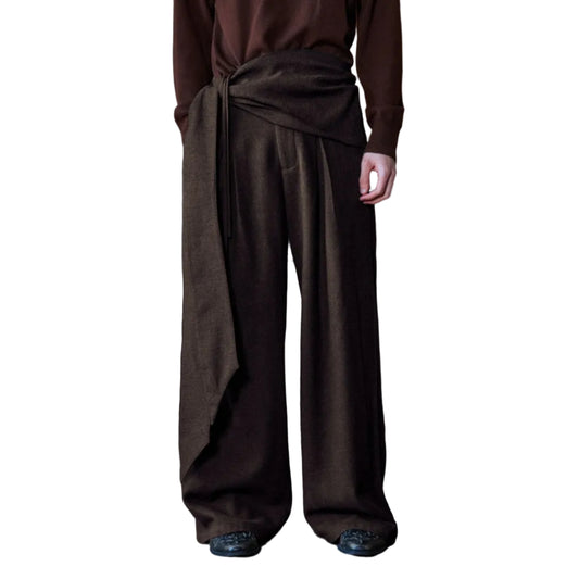 "Reins" wood jacquard trousers