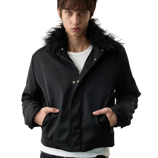 Wool Collar Slim Fit Jacket