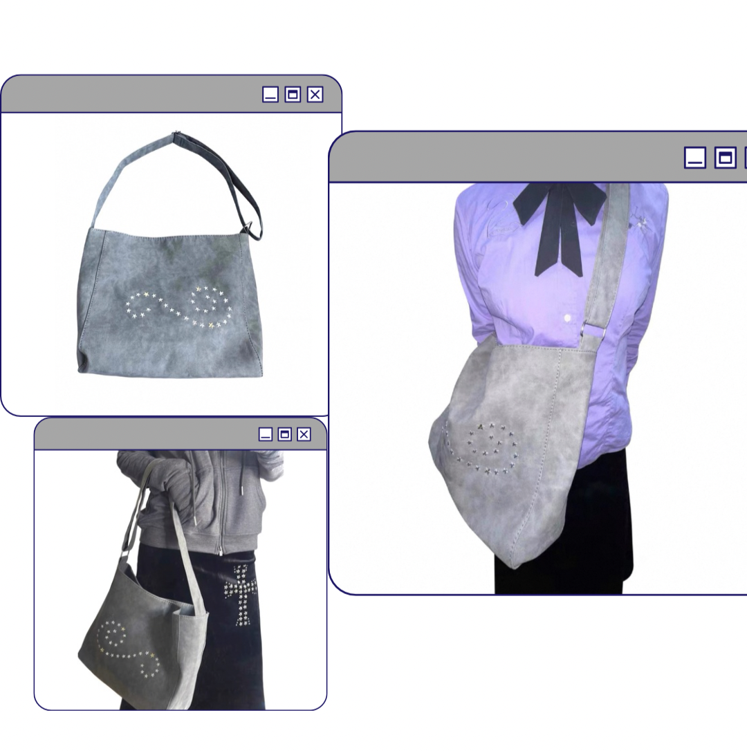 * pentagram hot diamond * suede crossbody bag