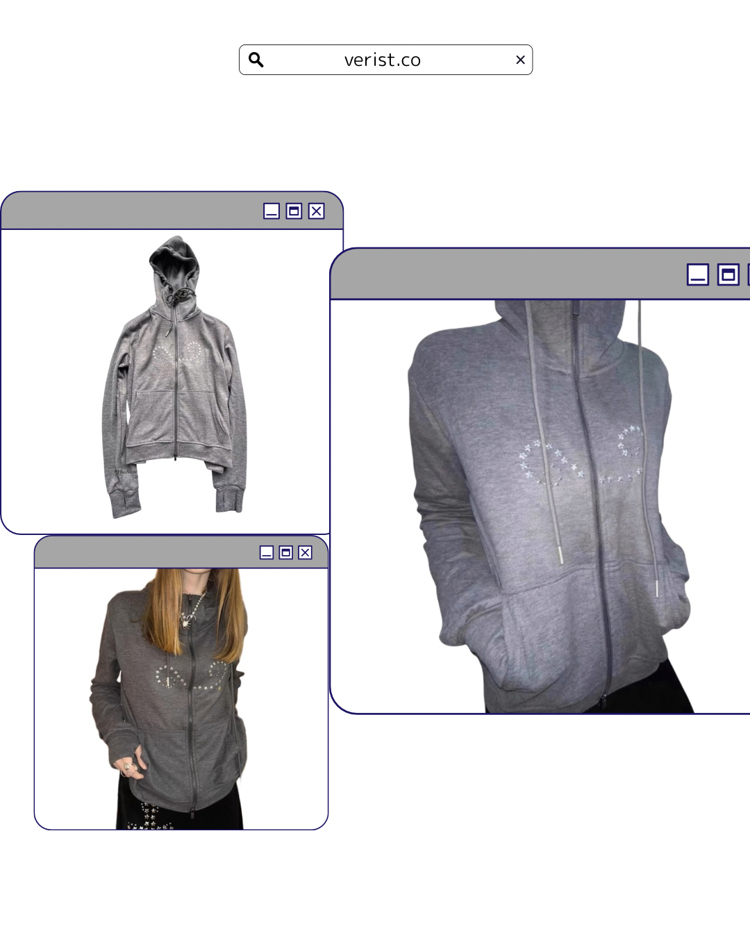 Angel gray zip hoodie