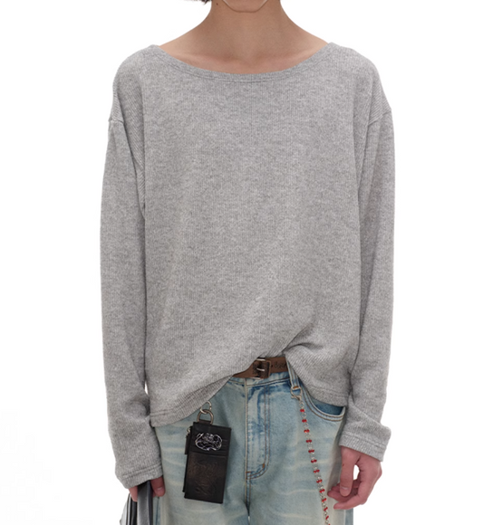 lazy boat neck Knit