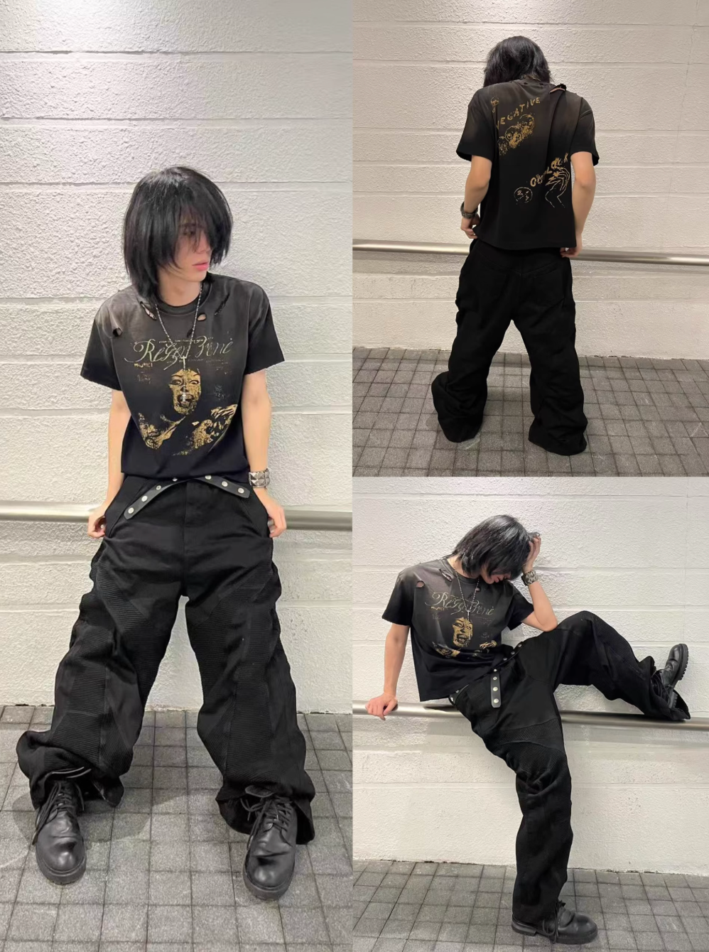 "RIOT" Blood Stain Vampire Short Sleeve T-shirts